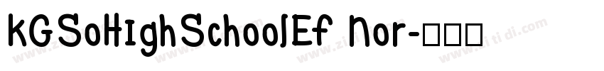 KGSoHighSchoolEF Nor字体转换